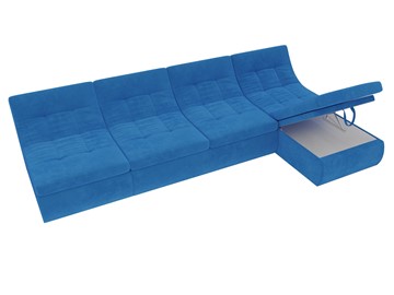 Модульный угловой диван Холидей, Голубой (велюр) в Вологде - предосмотр 6