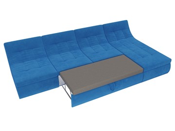Модульный угловой диван Холидей, Голубой (велюр) в Вологде - предосмотр 7