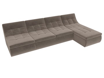 Модульный угловой диван Холидей, Коричневый (велюр) в Вологде - предосмотр 5