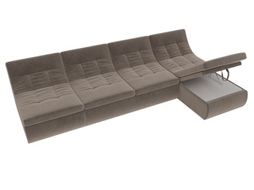 Модульный угловой диван Холидей, Коричневый (велюр) в Вологде - предосмотр 6