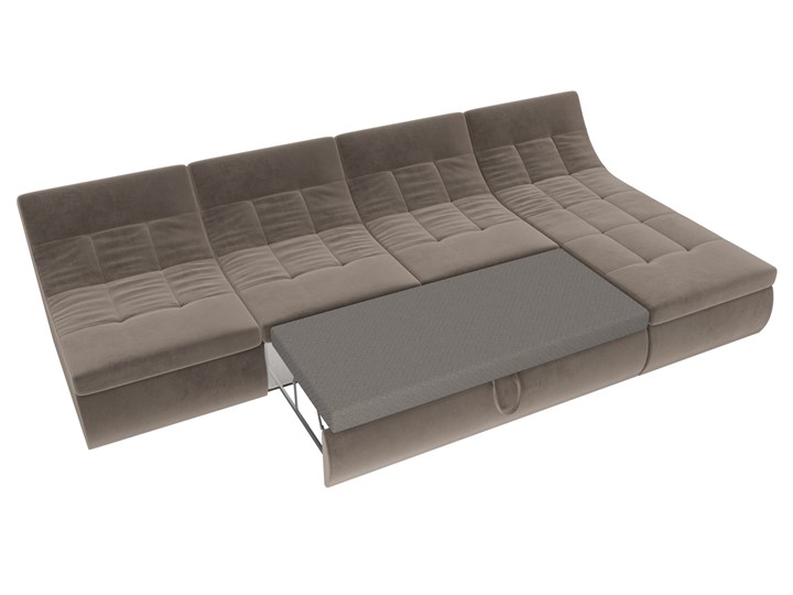 Модульный угловой диван Холидей, Коричневый (велюр) в Вологде - изображение 7
