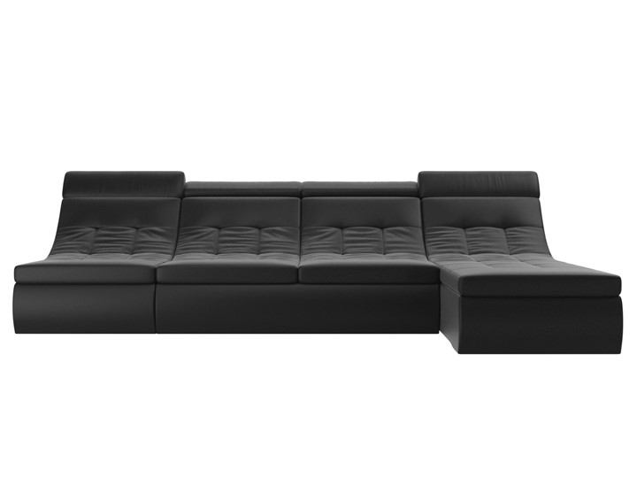 Модульный угловой диван Холидей люкс, Черный (экокожа) в Вологде - изображение 3