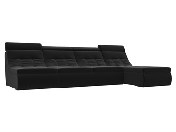 Большой модульный диван Холидей люкс, Черный (микровельвет) в Вологде