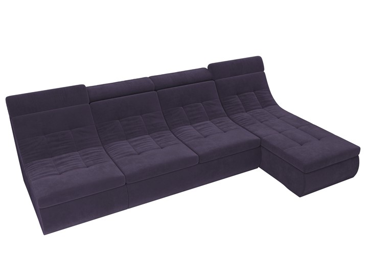 Модульный раскладной диван Холидей люкс, Фиолетовый (велюр) в Вологде - изображение 6