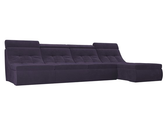 Модульный раскладной диван Холидей люкс, Фиолетовый (велюр) в Вологде - изображение