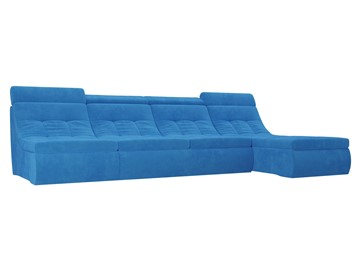 Большой модульный диван Холидей люкс, Голубой (велюр) в Вологде