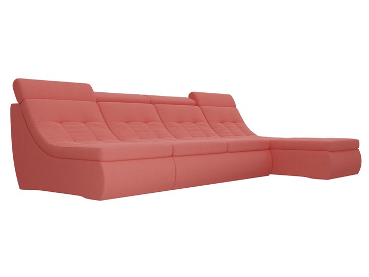 Модульный угловой диван Холидей люкс, Коралловый (микровельвет) в Вологде - изображение 4