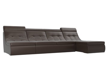 Модульный раскладной диван Холидей люкс, Коричневый (экокожа) в Вологде