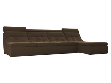 Модульный раскладной диван Холидей люкс, Коричневый (микровельвет) в Вологде