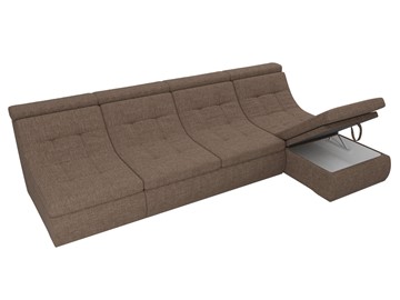 Модульный раскладной диван Холидей люкс, Коричневый (рогожка) в Вологде - предосмотр 7