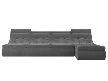 Модульный раскладной диван Холидей люкс, Серый (велюр) в Вологде - предосмотр 3