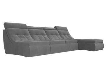 Модульный раскладной диван Холидей люкс, Серый (велюр) в Вологде - предосмотр 4