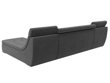 Модульный раскладной диван Холидей люкс, Серый (велюр) в Вологде - предосмотр 5