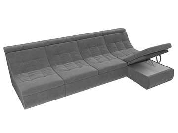 Модульный раскладной диван Холидей люкс, Серый (велюр) в Вологде - предосмотр 7