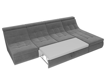 Модульный раскладной диван Холидей люкс, Серый (велюр) в Вологде - предосмотр 8