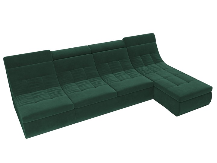 Большой модульный диван Холидей люкс, Зеленый (велюр) в Вологде - изображение 6