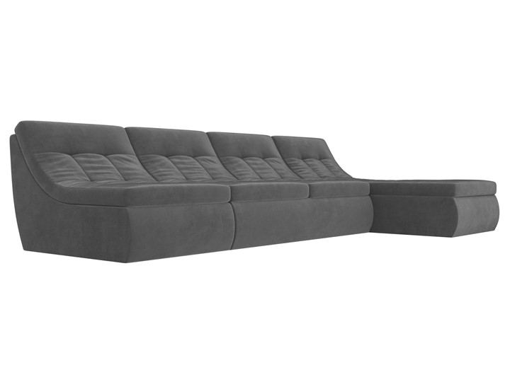 Большой модульный диван Холидей, Серый (велюр) в Вологде - изображение 4