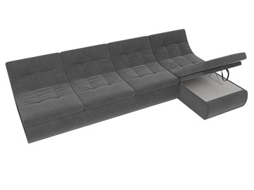 Большой модульный диван Холидей, Серый (велюр) в Вологде - предосмотр 6