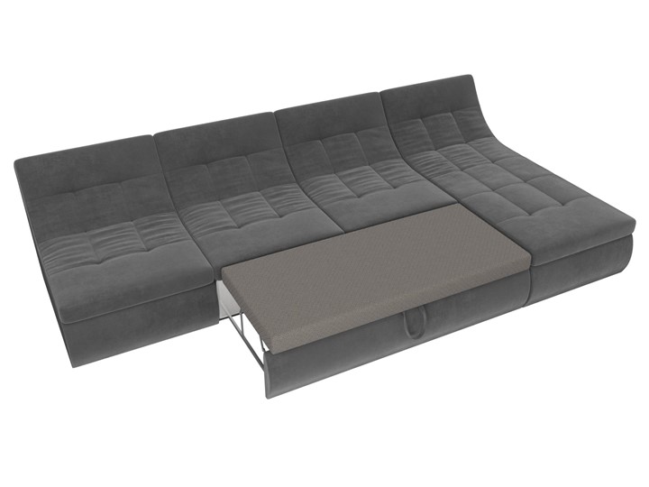 Большой модульный диван Холидей, Серый (велюр) в Вологде - изображение 7