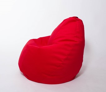 Кресло-мешок Груша среднее, велюр однотон, красное в Вологде - предосмотр 1