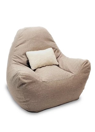 Бескаркасное кресло Эдем, рогожка орион, бежевый в Вологде - изображение