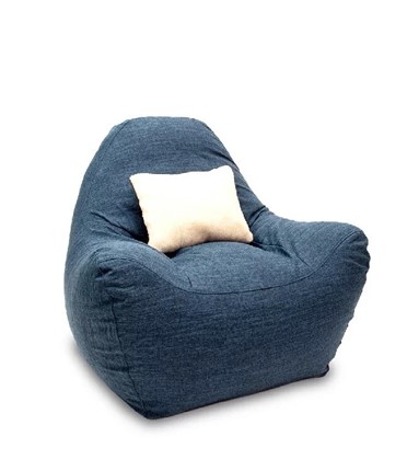 Бескаркасное кресло Эдем, рогожка орион, синий в Вологде - изображение