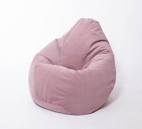 Кресло-мешок Груша большое, велюр однотон, пыльная роза в Вологде - изображение