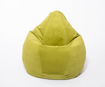 Кресло-мешок Груша большое, велюр однотон, травянное в Вологде - предосмотр 1