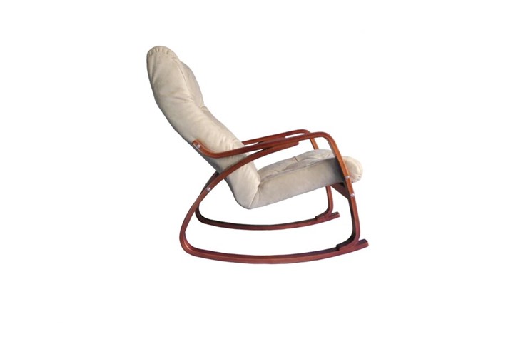 Кресло-качалка Гранд, замша крем в Вологде - изображение 1