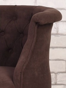 Кресло Бархат (темно-коричневый/темно-коричневый) в Вологде - предосмотр 3