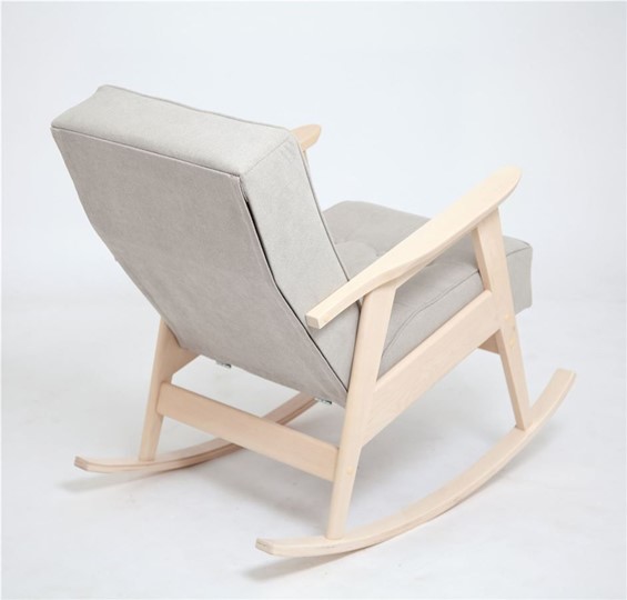 Кресло-качалка Ретро (беленый дуб / 02 - светло-серый) в Вологде - изображение 1