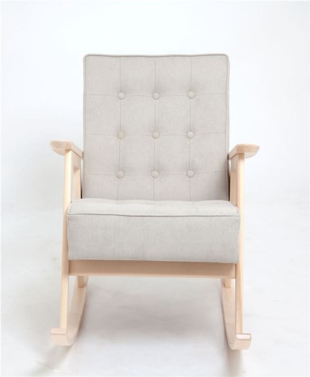 Кресло-качалка Ретро (беленый дуб / 02 - светло-серый) в Вологде - изображение 2
