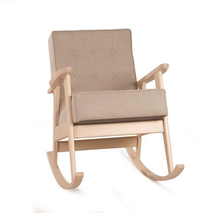 Кресло-качалка Ретро (беленый дуб / 03 - бежевый) в Вологде - изображение