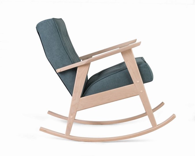 Кресло-качалка Ретро (беленый дуб / RS 29 - бирюзовый) в Вологде - изображение 1