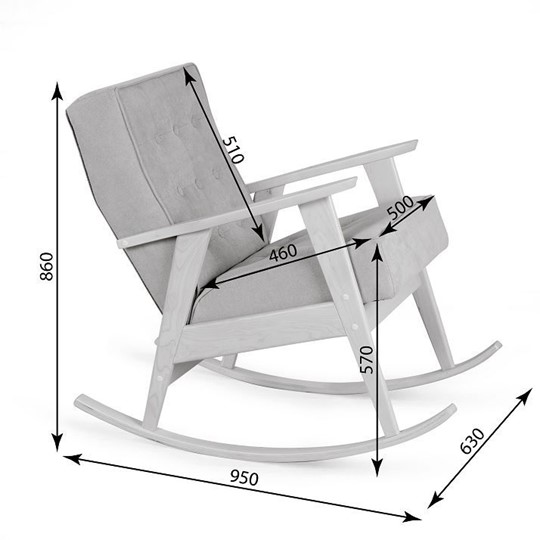 Кресло-качалка Ретро (темный тон / 05 - коричневый) в Вологде - изображение 3
