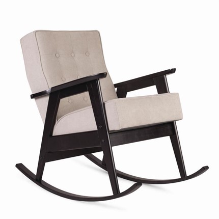 Кресло-качалка Ретро (венге / 02 - светло-серый) в Вологде - изображение