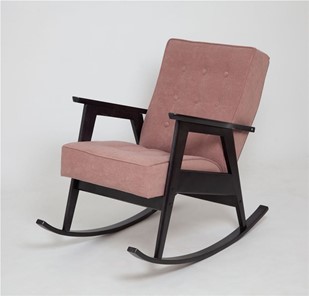 Кресло-качалка Ретро (венге / RS 12 - розовый) в Вологде - предосмотр