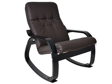 Мягкое кресло Сайма (экокожа шоколад, каркас венге структура) в Вологде - предосмотр