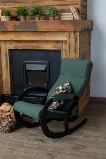Кресло-качалка в гостиную Корсика, ткань Amigo Green 34-Т-AG в Вологде - изображение 7