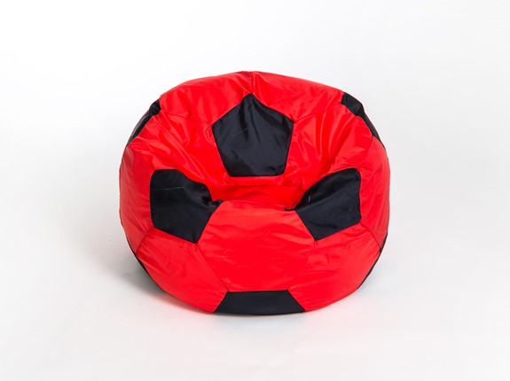 Кресло-мешок Мяч большой, красно-черный в Вологде - изображение