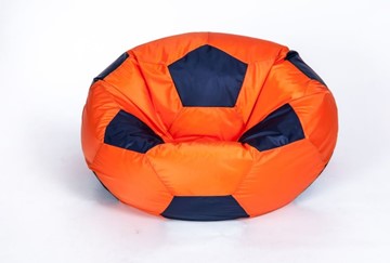 Кресло-мешок Мяч большой, оранжево-черный в Вологде