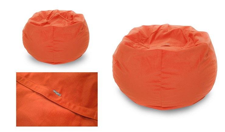 Кресло-мешок Орбита, велюр, оранжевый в Вологде - изображение 2