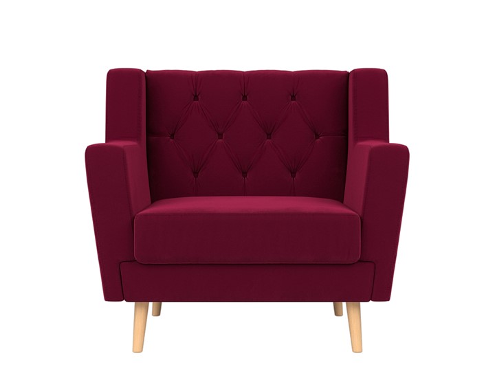 Кресло для отдыха Брайтон Люкс, Бордовый (Микровельвет) в Вологде - изображение 1