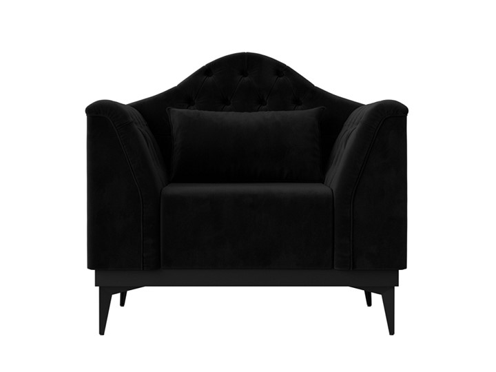 Кресло на ножках Флорида, Черный (Велюр) НПБ в Вологде - изображение 1