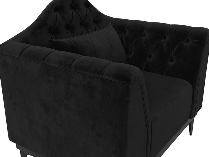 Кресло на ножках Флорида, Черный (Велюр) НПБ в Вологде - изображение 3