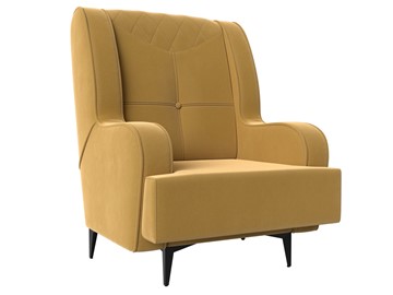 Кресло на ножках Неаполь, желтый (микровельвет) в Вологде - предосмотр