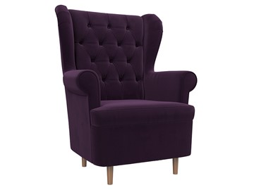 Кресло на ножках Торин Люкс, Фиолетовый (Велюр) в Вологде