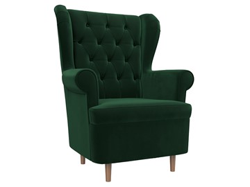 Кресло на ножках Торин Люкс, Зеленый (Велюр) в Вологде