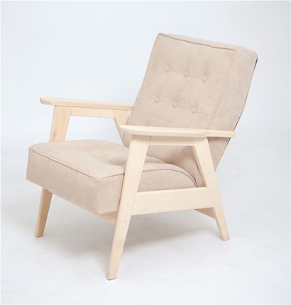 Кресло Ретро (беленый дуб / RS3 - бежевый) в Вологде - изображение