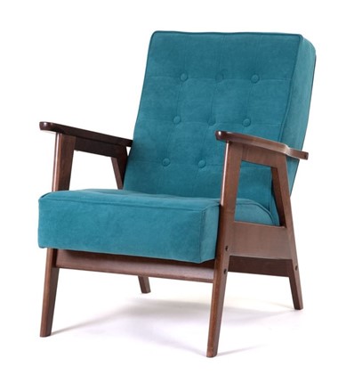 Кресло Ретро (темный тон / RS29 - бирюзовый) в Вологде - изображение